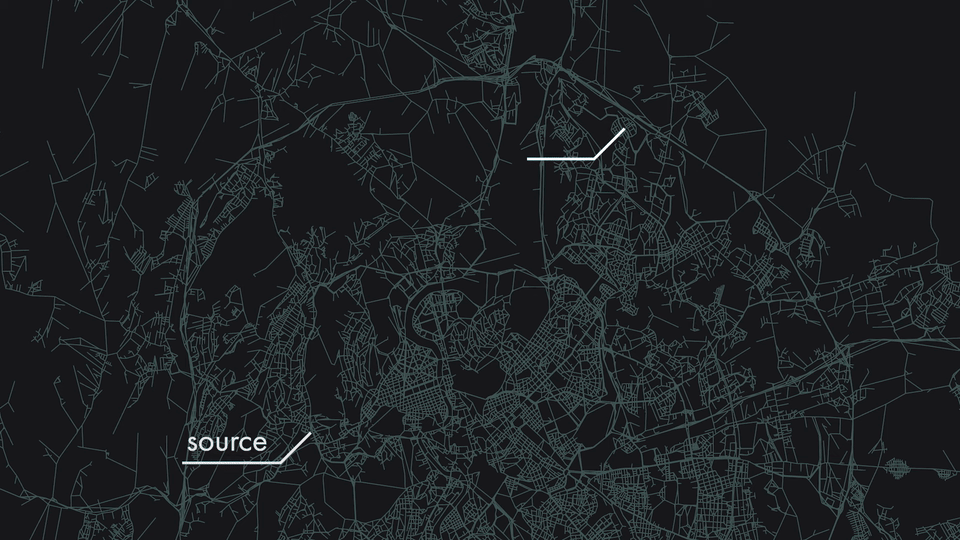 Dijkstra vs A* pathfinding comparison on the streets of Rome
